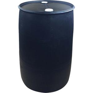 Polyethylene Drums - 55 US gal (45 imp. gal.), Unlined, Black, Closed Top, 1H1/Y1.9/150, Fittings Included