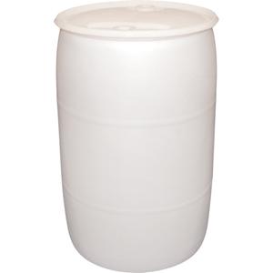 Polyethylene Drums - 30 US gal. (25 imp. Gal.), Unlined, Natural, Closed Top, 1H1/Y1.9/150, Fittings Included