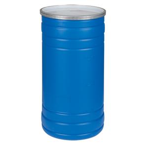 Polyethylene Drums - 15.5 US gal (12.91 imp. Gal.), Unlined, Blue, Open Top, 1H2/Y65/S, Lid Included, Fittings Not Included, 14-1/2", 27"