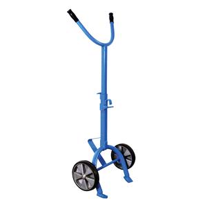 Drum Hand Truck - 30 - 55 US Gal. (25 - 45 Imperial Gal.), Steel, Mold-on Rubber, 10" x 2.5"