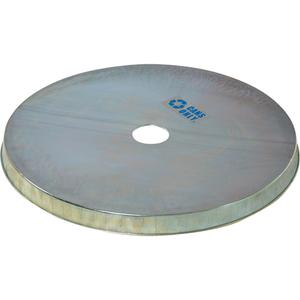 Galvanized Steel Drum Cover with Can Opening - 55 US gal (45 imp. gal.), Silver