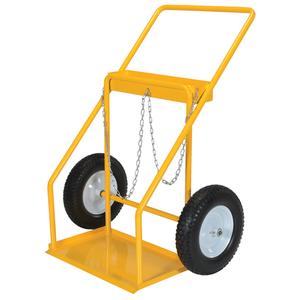 Gas Cylinder Cart - Steel, 34-1/2", 43-1/2", 30-15/16", 250 lbs., Rubber, 22" W x 14-1/8" L