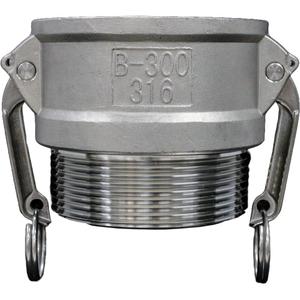 Cam & Groove Coupling - Stainless Steel, Type B, 1-1/4", Male NPT, 250 PSI