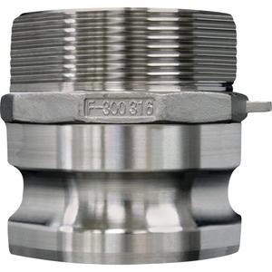 Cam & Groove Coupling - Stainless Steel, Type F, 4", Male NPT, 100 psi