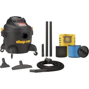 Contractor Series Shop Vacuum - Wet-Dry, Polycarbonate, 6 US Gal. (22.7 Litres), 3.5 HP, 70 CFM, 56", 120 V 60 Hz 8.4 Amps, 12', 1.25"