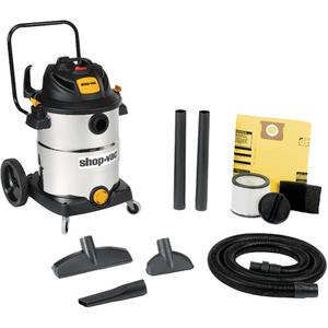 Stainless Steel Wet/Dry Shop Vacuum - 120 V, 16 gal., 150, 70" (177 cm), 12'