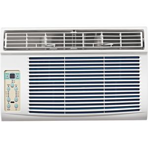 Horizontal Air Conditioner - 8000, Window, 18-1/2", 15-11/16", 13-3/8", Window filler panel; Mounting hardware; Remote control, 15 A, 115 V, EER 12.0