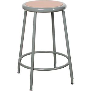 500 Series Stool - Grey, Steel/Masonite, 250 lbs., 25" - 33", 14", 14", Adjustable, Stationary