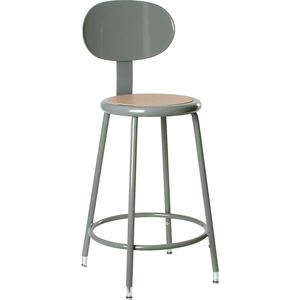500 Series Stool - Grey, Steel/Masonite, 250 lbs., 25" - 33", 14", 14", Adjustable, Stationary, Steel