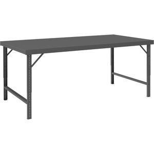 Adjustable Folding Leg Workbench - 96", 30-1/4", 26-5/16" - 42-5/16", Steel, 2000 lbs.