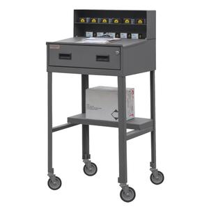 Shop Desk - Steel, 23", 20", 47-3/4", Grey, 89 lbs.