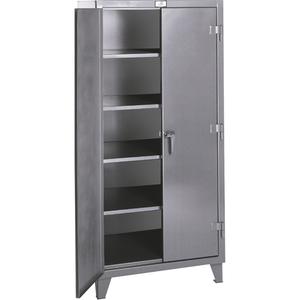 Rough & Tough Storage Cabinets - 72", 48", 24", 4, Grey, Steel, 1200 lbs., Welded (Assembled), 573, 99 Years
