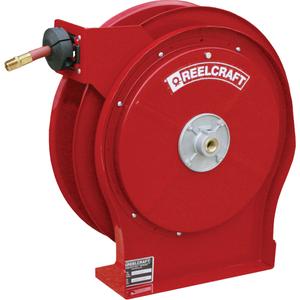 5005 Series Premium-Duty Hose Reel - Air/Water, Single Hose, 3/8", 50', 1/4" NPT, 300 psi, 17-5/8", 16-1/2", 5-7/8", 1/4" NPTM, 3/8" NPTF, Spring