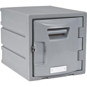 Locker - 1, 1, 15", 12", 10", 11", 12", Grey, Plastic, Flat, Unfinished, Assembled, Non-Perforated, Grey, No, No