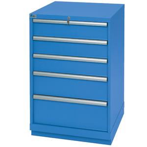 Drawer Cabinets - 41-3/4", 28-1/4", 28-1/2", 5, Bright blue, Steel, Other colours available upon request, 61