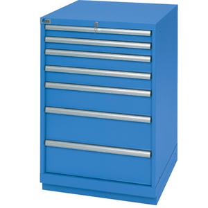 Drawer Cabinets - 41-3/4", 28-1/4", 28-1/2", 7, Bright blue, Steel, 114, Other colours available upon request