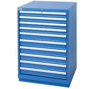 Drawer Cabinets - 41-3/4", 28-1/4", 28-1/2", 10, Bright blue, Steel, Other colours available upon request, 210