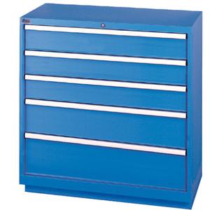 Drawer Cabinets - 41-3/4", 40-1/4", 22-1/2", 5, Bright blue, Steel, Other colours available upon request, 57