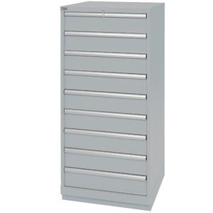 Drawer Cabinets - 59-1/2", 28-1/4", 28-1/2", 9, Grey, Steel, Other colours available upon request, 124