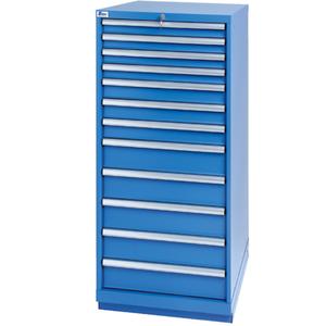 Drawer Cabinets - 59-1/2", 28-1/4", 28-1/2", 12, Bright blue, Steel, Other colours available upon request, 210