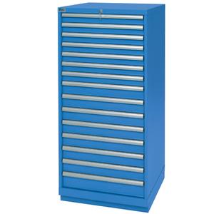 Drawer Cabinets - 59-1/2", 28-1/4", 28-1/2", 15, Bright blue, Steel, Other colours available upon request, 300