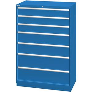 Drawer Cabinets - 59-1/2", 40-1/4", 22-1/2", 7, Bright blue, Steel, Other colours available upon request, 66