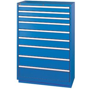 Drawer Cabinets - 59-1/2", 40-1/4", 22-1/2", 9, Bright blue, Steel, Other colours available upon request, 105