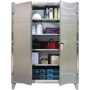 Extra Heavy-Duty Stainless Steel Cabinets - 60", 36", 24", 3, Grey, 1900 lbs., Stainless Steel, 99 Years