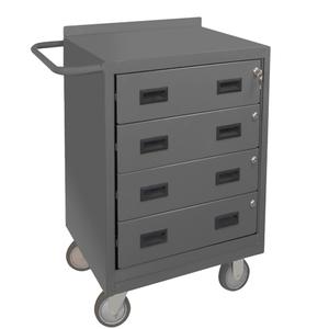 Mobile Workbench Cabinet - Steel, Drawers, 24" W x 18" D x 38-3/8" H, 20-7/16" W x 14-11/16" D x 5-7/8" H, 4