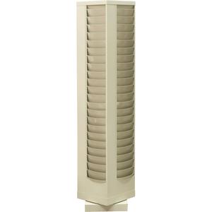 Literature Rack - Rotating, 92, Steel, Tan, 68-3/8", 14-1/8", 14-1/8", 150 Sheets, Glossy Powder Coating