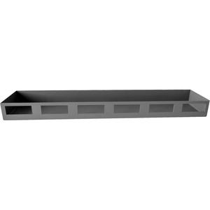 Cabinet Door Tray - 18", 10 lbs., Grey, 48" Wide or Larger Cabinets, 4", 16, Textured Powder Coating