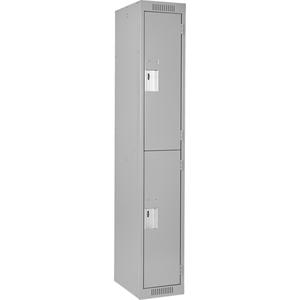 Clean Line™ Lockers - 2, 1, 2, 3, 4, 12", 15", 72", 32", 10", Grey, Steel, Basic, Rivet (Assembled), Non-Perforated, 24-gauge, 20-gauge, 16-gauge, 12"W X 15"D X 72"H