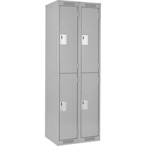 Clean Line™ Lockers - 2, 2, 1, 3, 24", 18", 72", 32", 10", Grey, Steel, Basic, Rivet (Assembled), Non-Perforated, 24-gauge, 20-gauge, 16-gauge, 24"W X 18"D X 72"H