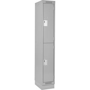 Clean Line™ Lockers - 2, 1, 2, 3, 4, 12", 18", 76", 32", 10", Grey, Steel, Basic, Recessed, Rivet (Assembled), Non-Perforated, 24 gauge, 18", 20 gauge, 16 gauge