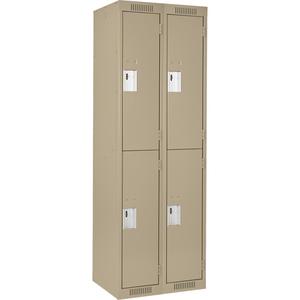 Clean Line™ Lockers - 2, 2, 1, 3, 24", 18", 72", 32", 10", Beige, Steel, Basic, Rivet (Assembled), Non-Perforated, 24-gauge, 20-gauge, 16-gauge, 24"W X 18"D X 72"H