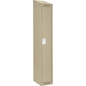 Clean Line™ Lockers - 1, 1, 2, 3, 15", 18", 78", 65-1/2", 13", Beige, Steel, Slope, Rivet (Assembled), Non-Perforated, 24-gauge, 20-gauge, 16-gauge, 24-gauge