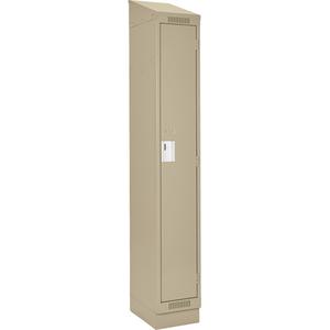 Clean Line™ Lockers - 1, 1, 2, 3, 15", 18", 82", 65-1/2", 13", Beige, Steel, Slope, Recessed, Rivet (Assembled), Non-Perforated, 24-gauge, 20-gauge, 16-gauge, 24-gauge