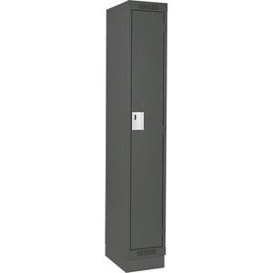 Clean Line™ Lockers - 1, 1, 2, 3, 15", 18", 76", 65-1/2", 13", Charcoal, Steel, Basic, Recessed, Rivet (Assembled), Non-Perforated, 24-gauge, 20-gauge, 16-gauge, 24-gauge