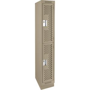 Clean Line™ Lockers - 2, 1, 2, 3, 4, 12", 15", 76", 32", 10", Beige, Steel, Basic, Recessed, Rivet (Assembled), Perforated, 24-gauge, 20-gauge, 16-gauge, 12"W X 15"D X 76"H