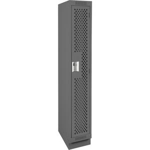 Clean Line™ Lockers - 1, 1, 2, 3, 4, 12", 18", 76", 65-1/2", 10", Charcoal, Steel, Basic, Recessed, Rivet (Assembled), Perforated, 24 gauge, 18", 20 gauge, 16 gauge