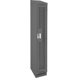 Clean Line™ Lockers - 1, 1, 2, 3, 4, 12", 18", 82", 65-1/2", 10", Charcoal, Steel, Slope, Recessed, Rivet (Assembled), Perforated, 24 gauge, 18", 20 gauge, 16 gauge