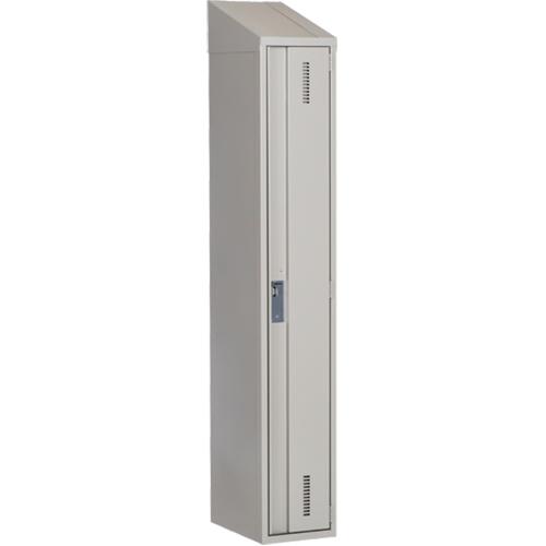 Concorde™ Heavy-Duty Lockers - 1, 1, 2, 3, 12", 18", 78", 65-1/2", 10", Grey, Steel, Slope, Welded (Assembled), Non-Perforated, 18", 12"L x 18"D x 78"H
