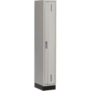 Concorde™ Heavy-Duty Lockers - 1, 1, 2, 3, 12", 18", 76", 65-1/2", 10", Grey, Steel, Basic, Recessed, Welded (Assembled), Non-Perforated, 18", 12"L x 18"D x 76"H