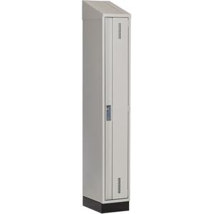 Concorde™ Heavy-Duty Lockers - 1, 1, 2, 3, 12", 18", 82", 65-1/2", 10", Grey, Steel, Slope, Recessed, Welded (Assembled), Non-Perforated, 18", 12"L x 18"D x 82"H