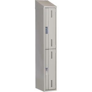 Concorde™ Heavy-Duty Lockers - 2, 1, 2, 3, 12", 18", 78", 32", 10", Grey, Steel, Slope, Welded (Assembled), Non-Perforated, 18", 12"L x 18"D x 78"H