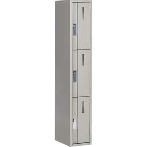 Concorde™ Heavy-Duty Lockers - 3, 1, 2, 3, 12", 18", 72", 21", 10", Grey, Steel, Basic, Welded (Assembled), Non-Perforated, 18", 12"L x 18"D x 72"H