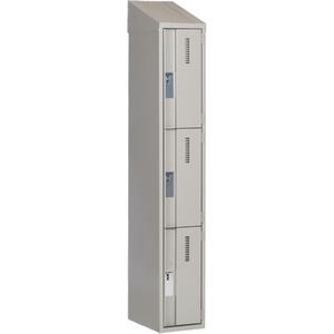 Concorde™ Heavy-Duty Lockers - 3, 1, 2, 3, 12", 18", 78", 21", 10", Grey, Steel, Slope, Welded (Assembled), Non-Perforated, 18", 12"L x 18"D x 78"H