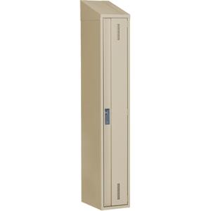 Concorde™ Heavy-Duty Lockers - 1, 1, 2, 3, 12", 18", 78", 65-1/2", 10", Beige, Steel, Slope, Welded (Assembled), Non-Perforated, 18", 12"L x 18"D x 78"H