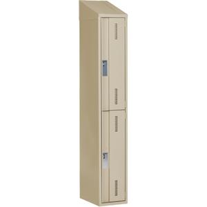 Concorde™ Heavy-Duty Lockers - 2, 1, 2, 3, 12", 18", 78", 32", 10", Beige, Steel, Slope, Welded (Assembled), Non-Perforated, 18", 12"L x 18"D x 78"H