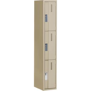 Concorde™ Heavy-Duty Lockers - 3, 1, 2, 3, 12", 18", 72", 21", 10", Beige, Steel, Basic, Welded (Assembled), Non-Perforated, 18", 12"L x 18"D x 72"H